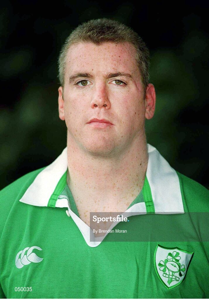 23 October 2000; Victor Costello, Ireland. Ireland Rugby Squad Portraits. Picture credit: Brendan Moran / SPORTSFILE