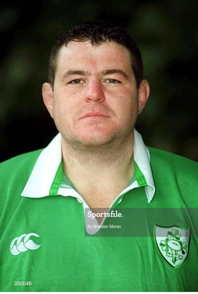 31 October 2000; Reggie Corrigan, Ireland. Ireland Rugby Squad Portraits. Picture credit: Brendan Moran / SPORTSFILE