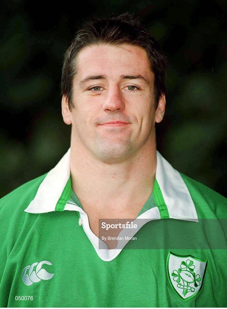 23 October 2000; Emmet Byrne, Ireland. Ireland Rugby Squad Portraits. Picture credit: Brendan Moran / SPORTSFILE