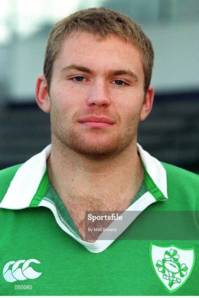 24 October 2000; Damien Browne, Ireland. Ireland Rugby Squad Portraits. Picture credit: Matt Browne / SPORTSFILE