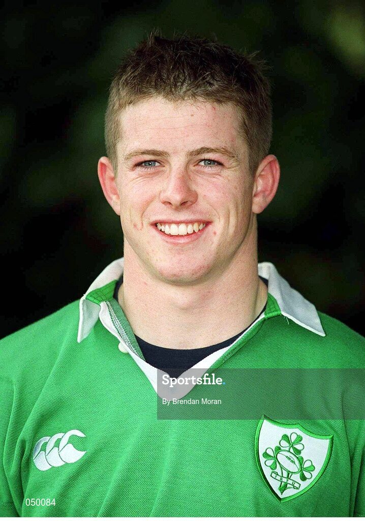 31 October 2000; Andrew Dunne, Ireland. Ireland Rugby Squad Portraits. Picture credit: Brendan Moran / SPORTSFILE