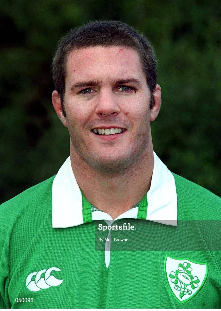 31 October 2000; Tony McWhirter, Ireland. Ireland Rugby Squad Portraits. Picture credit: Matt Browne / SPORTSFILE