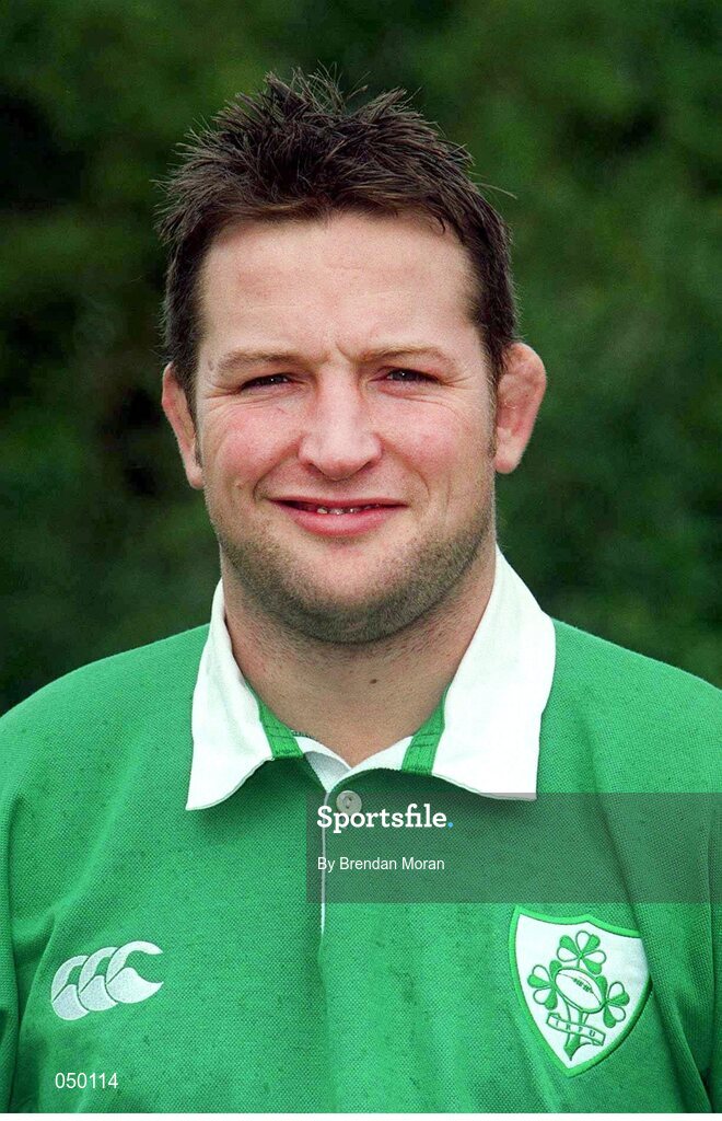 31 October 2000; Mark Blair, Ireland. Ireland Rugby Squad Portraits. Picture credit: Brendan Moran / SPORTSFILE