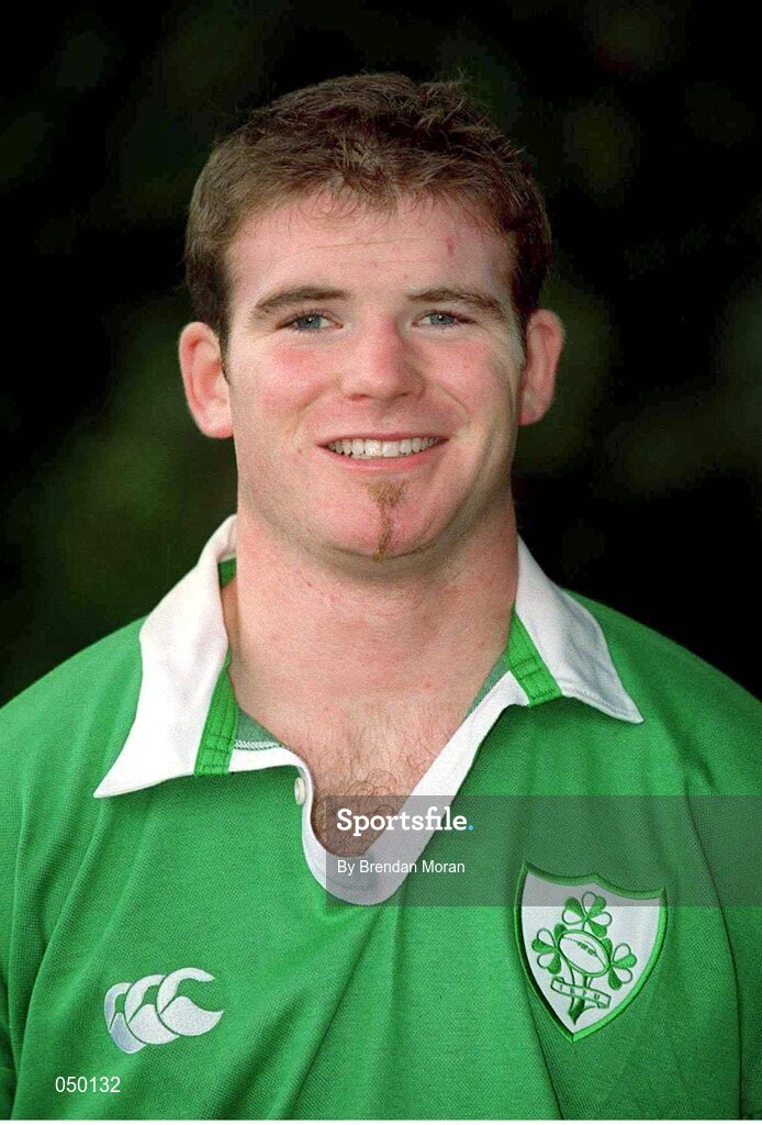 31 October 2000; Gordon D'Arcy, Ireland. Ireland Rugby Squad Portraits. Picture credit: Brendan Moran / SPORTSFILE