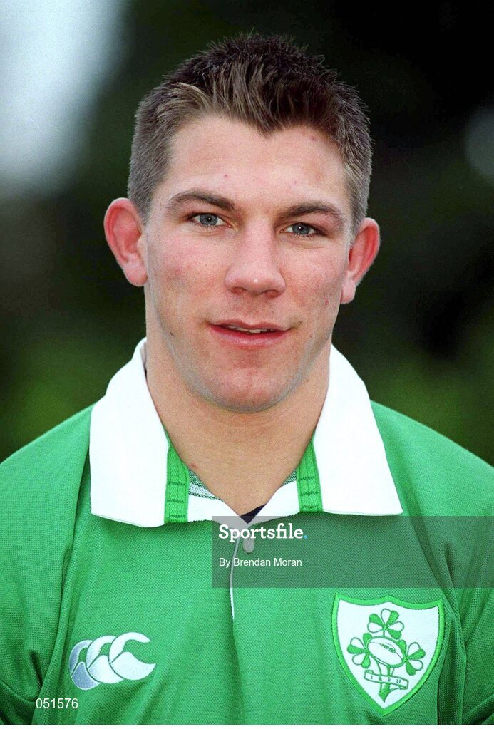 11 December 2000; Justin Bishop, Ireland. Ireland Rugby Squad Portraits. Picture credit: Brendan Moran / SPORTSFILE