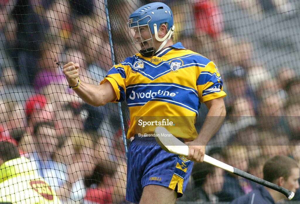 24 July 2005; Alan Markham, Clare, celebrates scoring his sides first goal. Guinness All-Ireland Senior Hurling Championship Quarter-Final, Wexford v Clare, Croke Park, Dublin. Picture credit; Brendan Moran / SPORTSFILE
