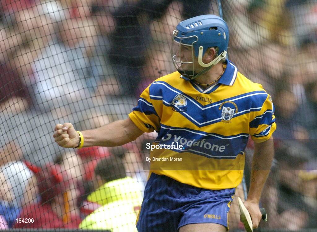 24 July 2005; Alan Markham, Clare, celebrates scoring his sides first goal. Guinness All-Ireland Senior Hurling Championship Quarter-Final, Wexford v Clare, Croke Park, Dublin. Picture credit; Brendan Moran / SPORTSFILE