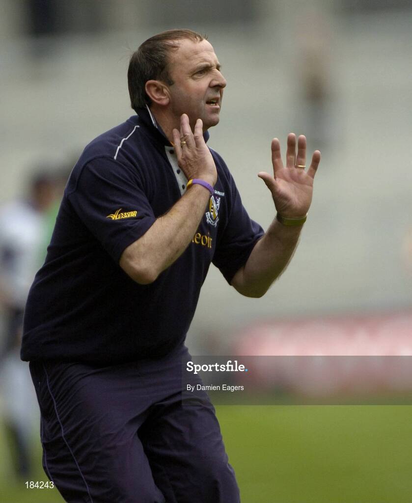 24 July 2005; Wexford manager Seamus Murphy urges on his team. Guinness All-Ireland Senior Hurling Championship Quarter-Final, Wexford v Clare, Croke Park, Dublin. Picture credit; Damien Eagers / SPORTSFILE