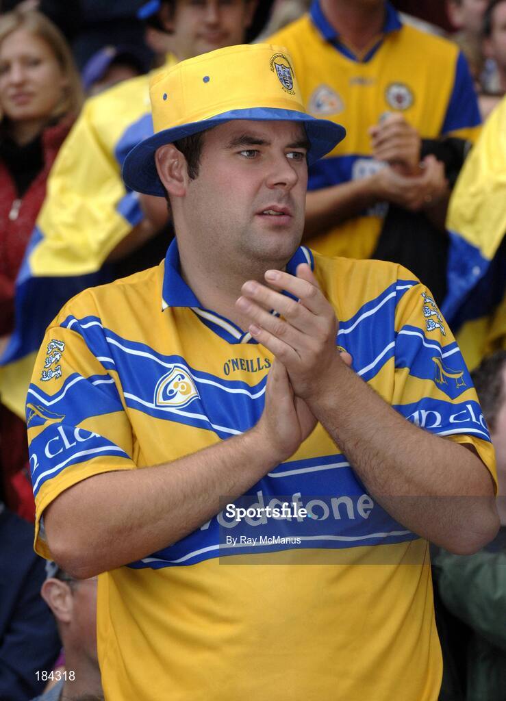 24 July 2005; Clare fan Andy Rooney, Sixmilebridge, at the game. Guinness All-Ireland Senior Hurling Championship Quarter-Final, Wexford v Clare, Croke Park, Dublin. Picture credit; Ray McManus / SPORTSFILE