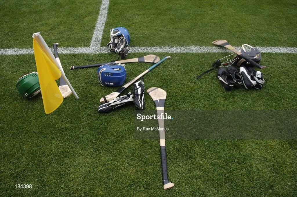 24 July 2005; A general view of hurls, helmets, and boots. Guinness All-Ireland Senior Hurling Championship Quarter-Final, Wexford v Clare, Croke Park, Dublin. Picture credit; Ray McManus / SPORTSFILE