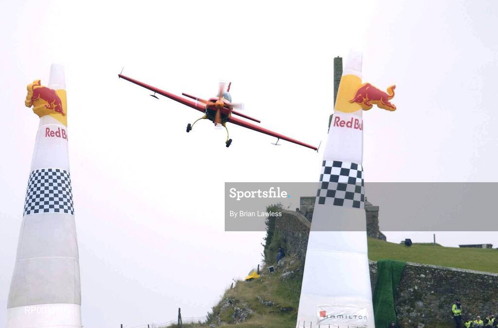 24 July 2005; Nicolas Ivanoff, France, in his CAP 232/Extra 230 in action during the Red Bull Air Race. Cashel, Co. Tipperary. Picture credit; Brian Lawless / SPORTSFILE