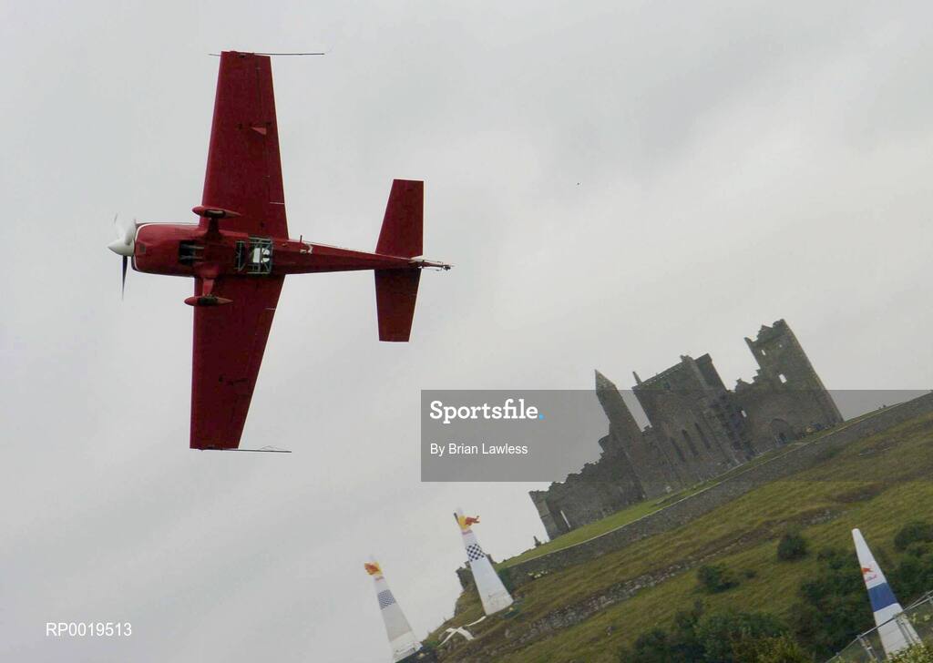 24 July 2005; Pilot Klaus Schrodt of Germany in his Extra 330 XS in action during the Red Bull Air Race. Cashel, Co. Tipperary. Picture credit; Brian Lawless / SPORTSFILE