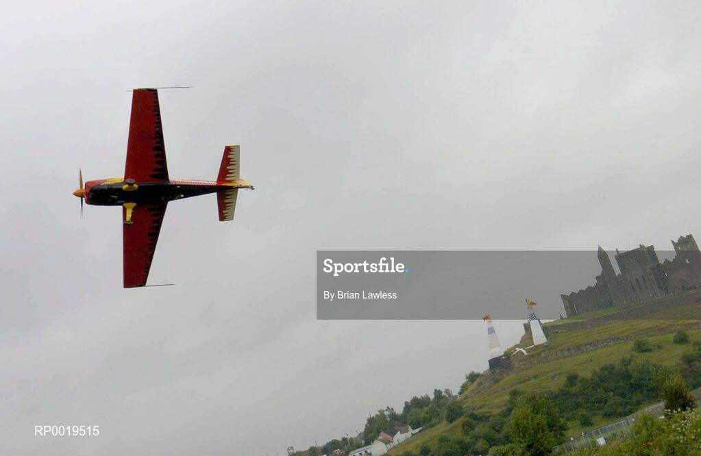 24 July 2005; Pilot Frank Versteegh, The Netherlands, in his Extra 300L in action during the Red Bull Air Race. Cashel, Co. Tipperary. Picture credit; Brian Lawless / SPORTSFILE