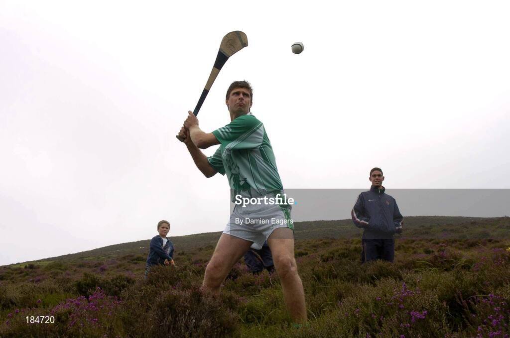 30 July 2005; Niall Quinn representing Dublin in action during the M. Donnelly Poc Fada na hEireann Final. Annaverna Mountain Ravensdale, Cooley Mountains, Co. Louth. Picture credit; Damien Eagers / SPORTSFILE