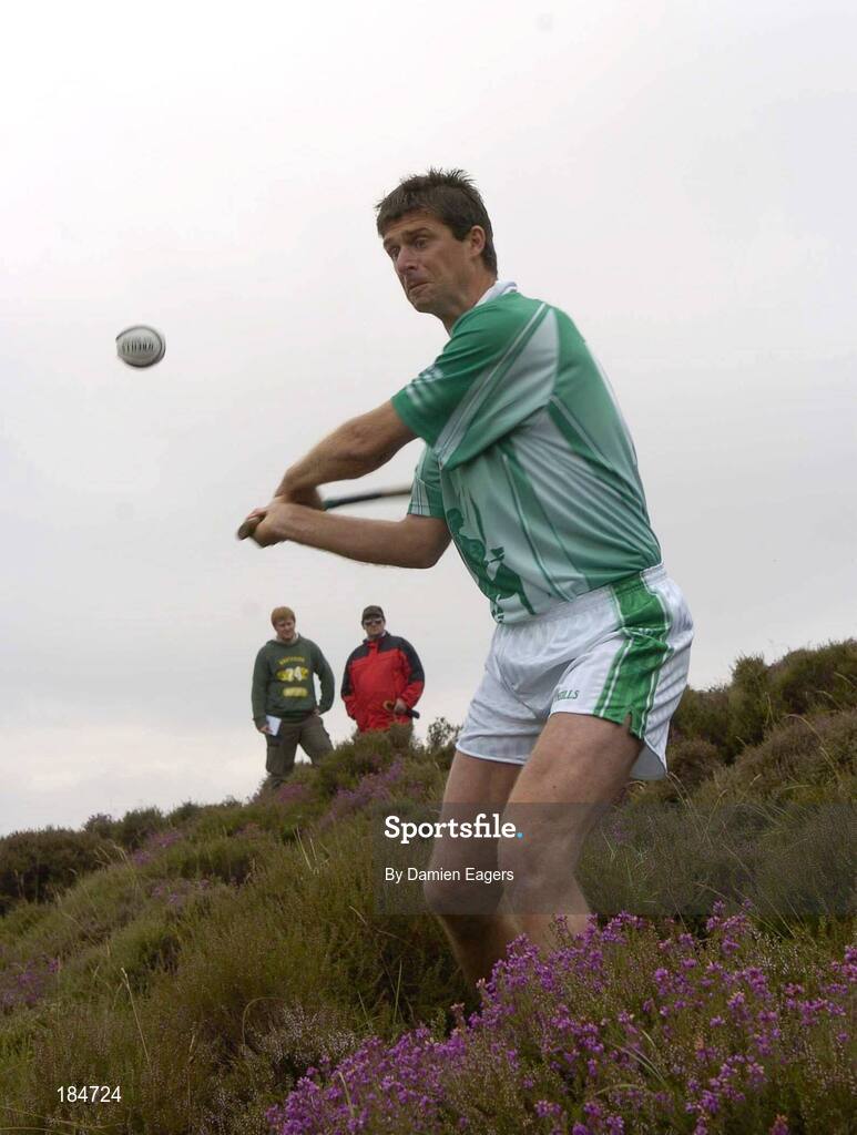 30 July 2005; Niall Quinn representing Dublin in action during the M. Donnelly Poc Fada na hEireann Final. Annaverna Mountain Ravensdale, Cooley Mountains, Co. Louth. Picture credit; Damien Eagers / SPORTSFILE