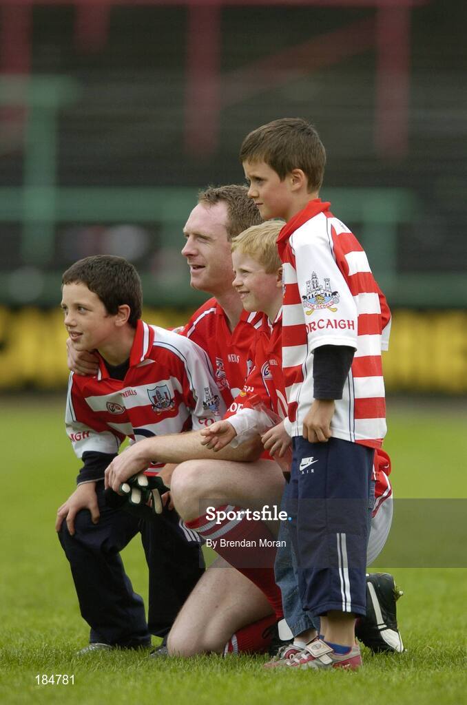 30 July 2005; Cork forward Philip Clifford poses for a photo with some young fans after victory over Sligo. Bank of Ireland Football Championship qualifiers, Round 4. Cork v Sligo, O'Moore Park, Portlaoise, Co. Laois. Picture credit; Brendan Moran / SPORTSFILE