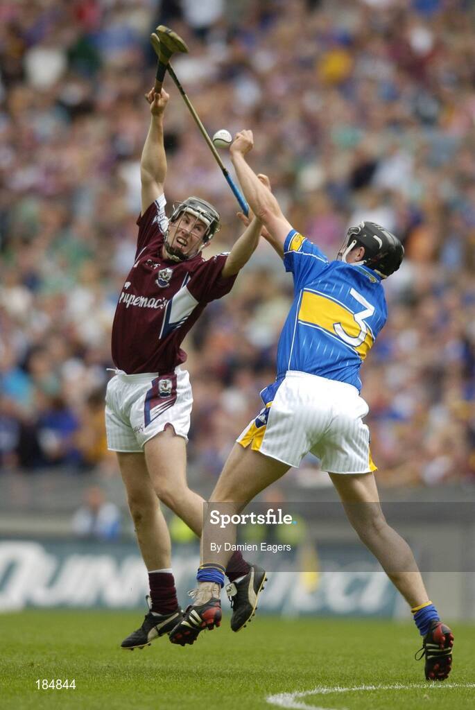 31 July 2005; Niall Healy, Galway is tackled by Philip Maher, Tipperary. Guinness All-Ireland Hurling Championship, Quarter-Final. Galway v Tipperary, Croke Park, Dublin. Picture credit; Damien Eagers / SPORTSFILE