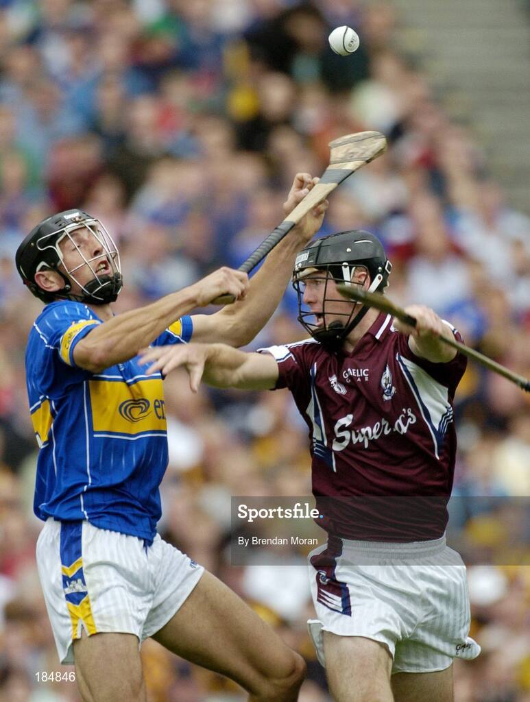 31 July 2005; Micheal Webster, Tipperary, in action against Shane Kavanagh, Galway. Guinness All Ireland Hurling Championship, Quarter Final, Galway v Tipperary, Croke Park, Dublin. Picture credit; Brendan Moran / SPORTSFILE