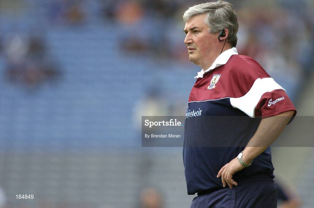 31 July 2005; Galway manager Conor Hayes watches his side during the game. Guinness All Ireland Hurling Championship, Quarter Final, Galway v Tipperary, Croke Park, Dublin. Picture credit; Brendan Moran / SPORTSFILE