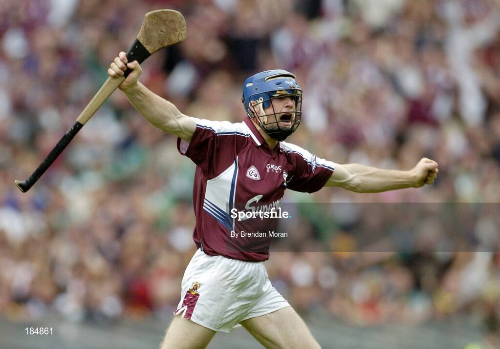 31 July 2005; Damien Hayes, Galway, celebrates scoring his sides second goal. Guinness All-Ireland Hurling Championship, Quarter-Final, Galway v Tipperary, Croke Park, Dublin. Picture credit; Brendan Moran / SPORTSFILE