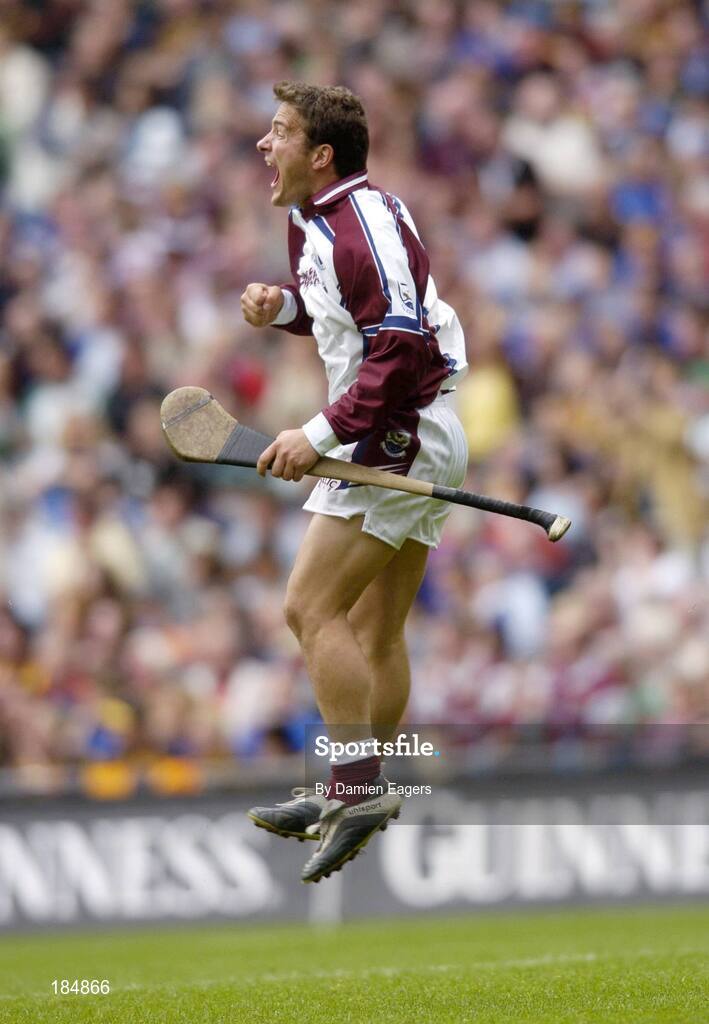 31 July 2005; Liam Donoghue, Galway goalkeeper and captain celebrates after a goal was scored. Guinness All-Ireland Hurling Championship, Quarter-Final, Galway v Tipperary, Croke Park, Dublin. Picture credit; Damien Eagers / SPORTSFILE