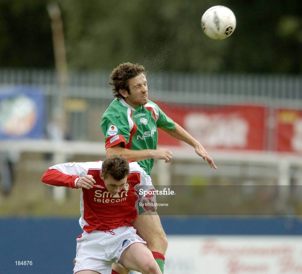 31 July 2005; Alan Bennett, Cork City, in action against Gerard Rowe, St Patrick's Athletic. eircom League, Premier Division, St Patrick's Athletic v Cork City, Richmond Park, Dublin. Picture credit; Matt Browne / SPORTSFILE