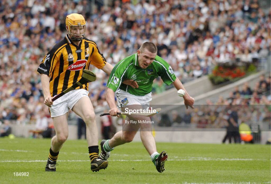 31 July 2005; Mark Foley, Tipperary, is tackled by Richard Power, Galway. Guinness All-Ireland Senior Hurling Championship Quarter-Final, Galway v Tipperary, Croke Park, Dublin. Picture credit; Ray McManus / SPORTSFILE