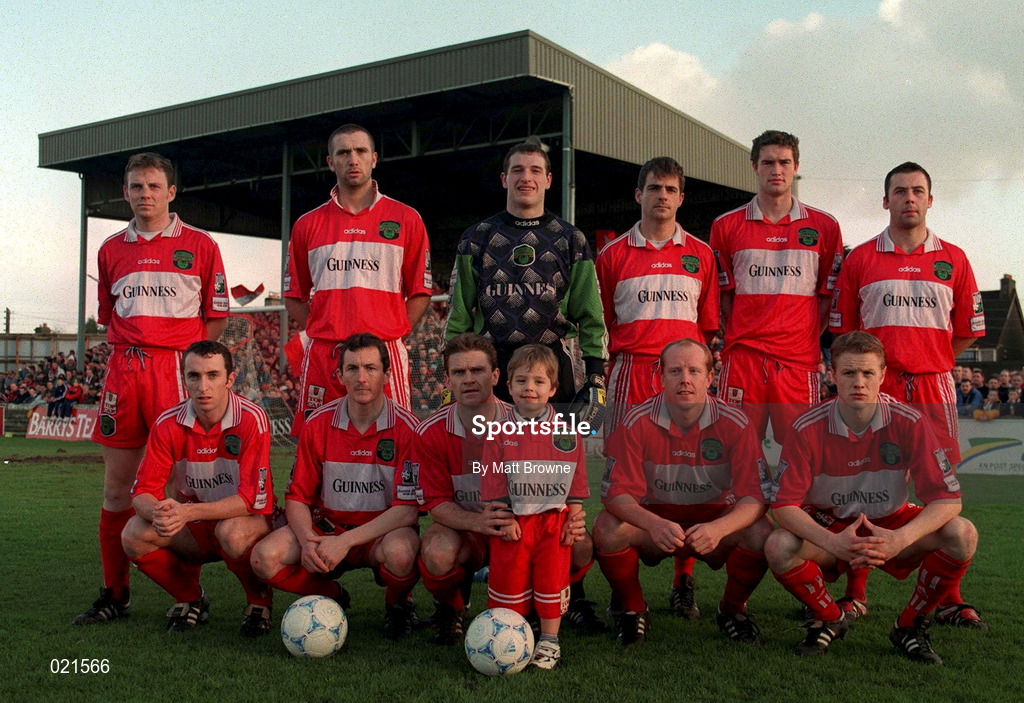 30 December 1998; The Cork City team prior to the Harp Lager League Cup Final 2nd Leg match between Cork City and Shamrock Rovers at Turner's Cross in Cork. Photo by Matt Browne/Sportsfile