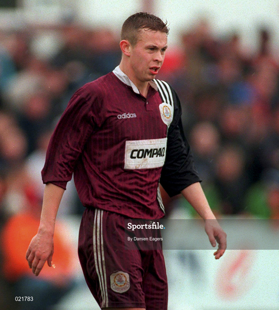 4 April 1999; Gareth Gorman of Galway United during the Harp Lager FAI Cup Semi-Final match between Galway United United and Finn Harps at Terryland park in Galway. Photo by Damien Eagers/Sportsfile