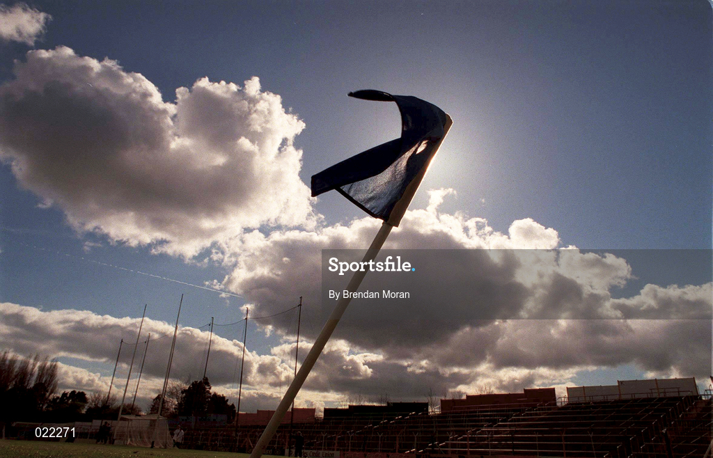 18 April 1999; A sideline flag prior to the Church and General National Hurling League Division 1B match between Tipperary and Waterford at Semple Stadium in Thurles, Tipperary. Photo by Brendan Moran/Sportsfile