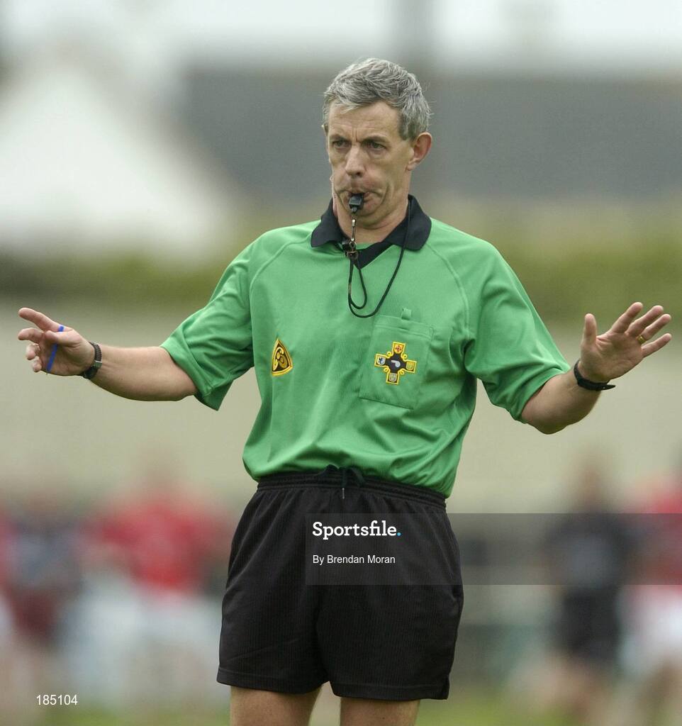 30 July 2005; Michael Hughes, Referee. Bank of Ireland Football Championship qualifiers, Round 4. Cork v Sligo, O'Moore Park, Portlaoise, Co. Laois. Picture credit; Brendan Moran / SPORTSFILE