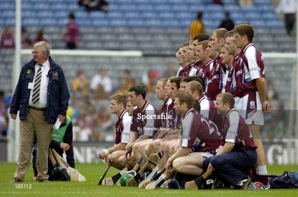 31 July 2005; The Galway squad stand together for the team photograph. Guinness All Ireland Hurling Championship, Quarter Final, Galway v Tipperary, Croke Park, Dublin. Picture credit; Brendan Moran / SPORTSFILE