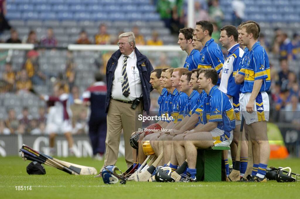 31 July 2005; The Tipperary team stand for the team photograph. Guinness All-Ireland Hurling Championship, Quarter-Final, Galway v Tipperary, Croke Park, Dublin. Picture credit; Brendan Moran / SPORTSFILE
