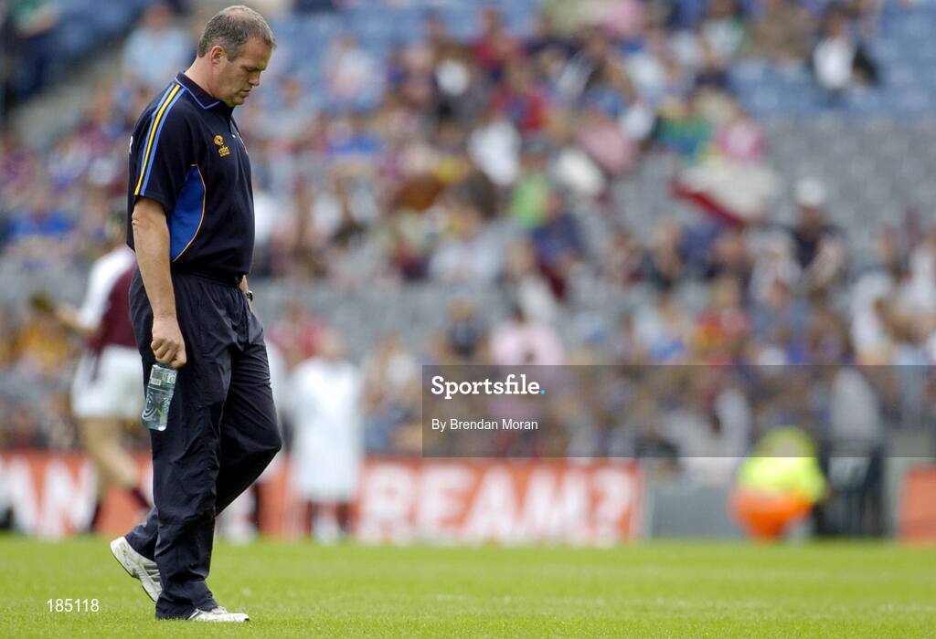 31 July 2005; Tipperary manager Ken Hogan walks across the pitch before the game. Guinness All-Ireland Hurling Championship, Quarter-Final, Galway v Tipperary, Croke Park, Dublin. Picture credit; Brendan Moran / SPORTSFILE