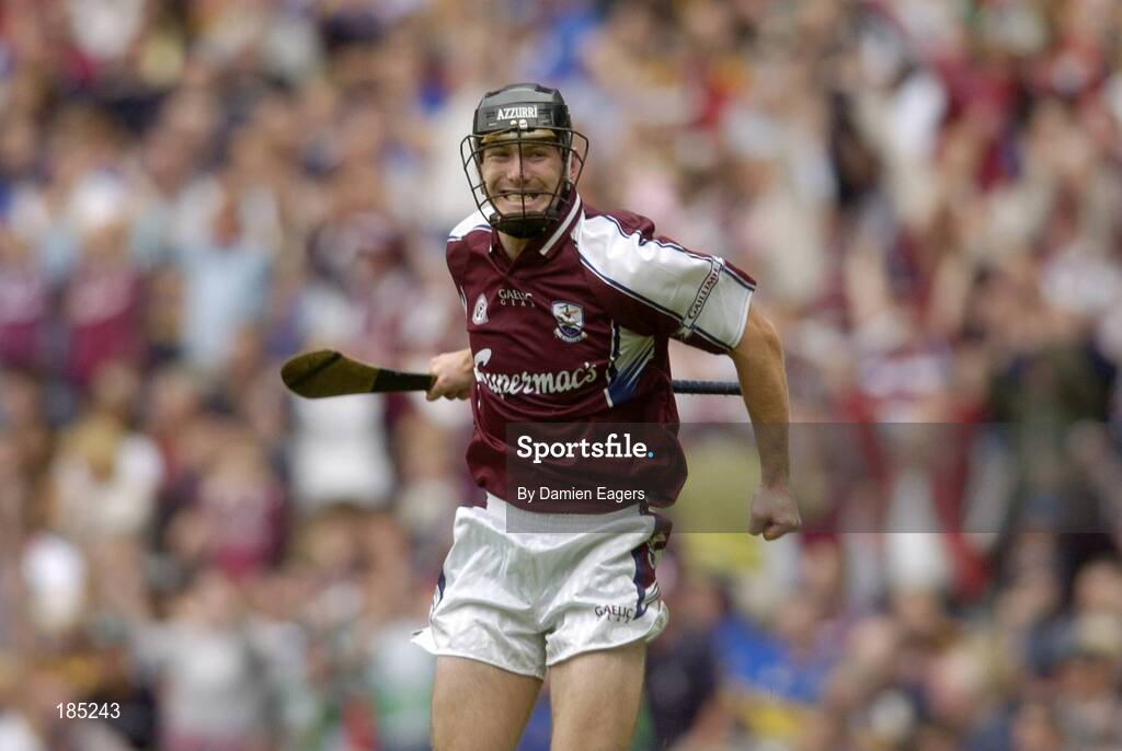 31 July 2005; Tony Og Regan, Galway celebrates after victory over Tipperary. Guinness All-Ireland Hurling Championship, Quarter-Final, Galway v Tipperary, Croke Park, Dublin. Picture credit; Damien Eagers / SPORTSFILE