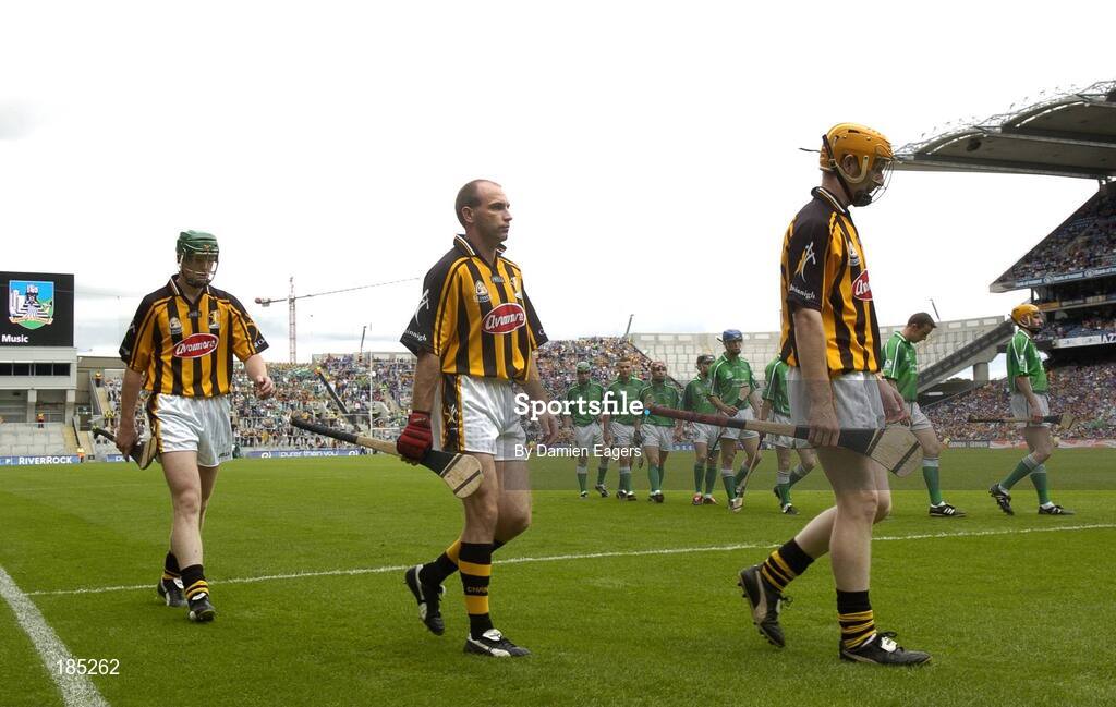 31 July 2005; Kilkenny players from left to right, Henry Shefflin, D.J Carey and Richie Power pictured during the pre-match parde. Guinness All-Ireland Hurling Championship, Quarter-Final. Kilkenny v Limerick, Croke Park, Dublin. Picture credit; Damien Eagers / SPORTSFILE