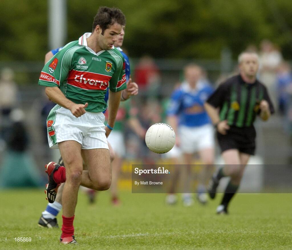 30 July 2005; James Gill, Mayo, in action against Cavan. Bank of Ireland Football Championship qualifer, Round 4. Mayo v Cavan, Dr. Hyde Park, Roscommon. Picture credit; Matt Browne / SPORTSFILE