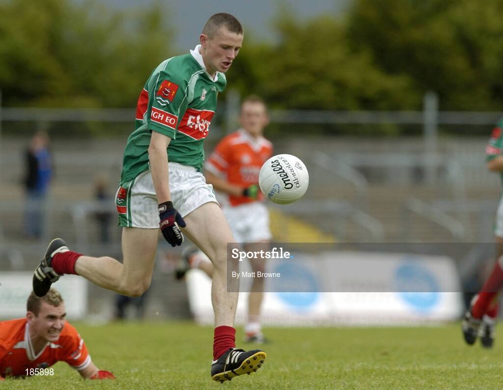 30 July 2005; Pierce Hanley, Mayo, in action against Armagh. All-Ireland Minor Football Quarter-Final, Mayo v Armagh, Dr. Hyde Park, Roscommon. Picture credit; Matt Browne / SPORTSFILE