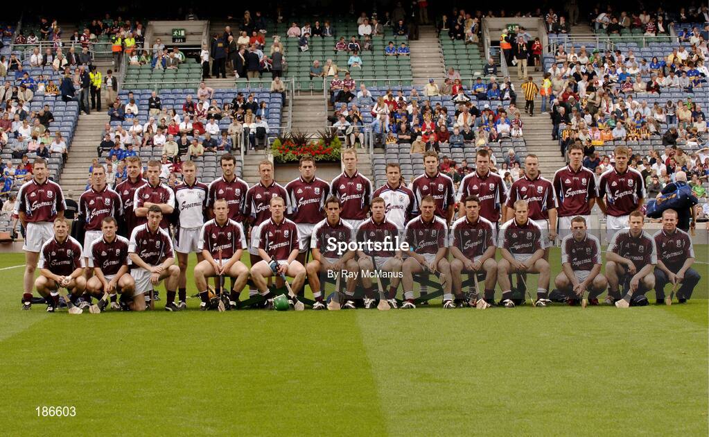 31 July 2005; The Galway squad. Guinness All-Ireland Senior Hurling Championship Quarter-Final, Galway v Tipperary, Croke Park, Dublin. Picture credit; Ray McManus / SPORTSFILE