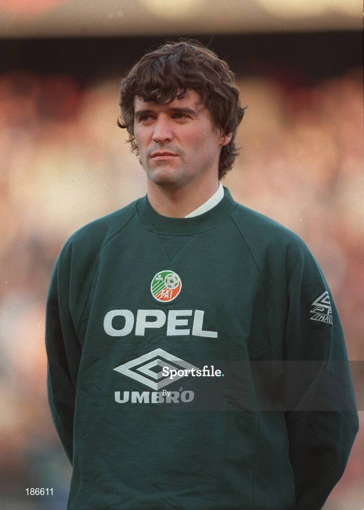 10 November 1996; Roy Keane, Republic of Ireland. World Cup Qualifier, Republic of Ireland v Iceland, Lansdowne Road, Dublin. Picture credit; David Maher / SPORTSFILE