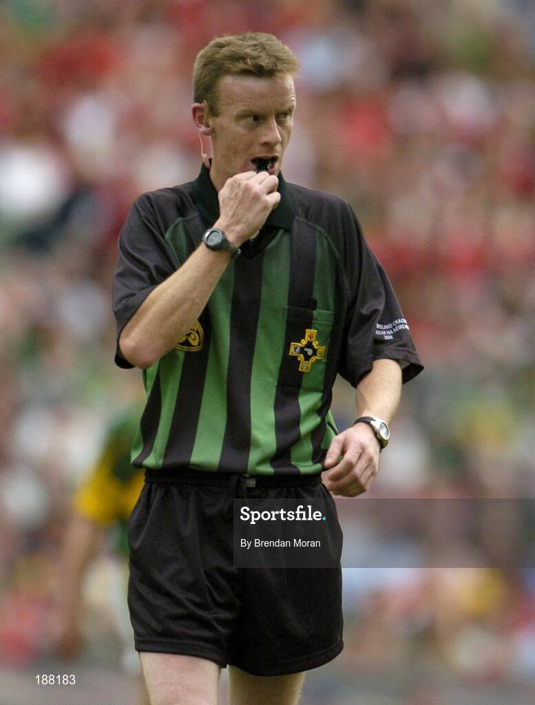 28 August 2005; Joe McQuillan, Referee. Bank of Ireland All-Ireland Senior Football Championship Semi-Final, Kerry v Cork, Croke Park, Dublin. Picture credit; Brendan Moran / SPORTSFILE