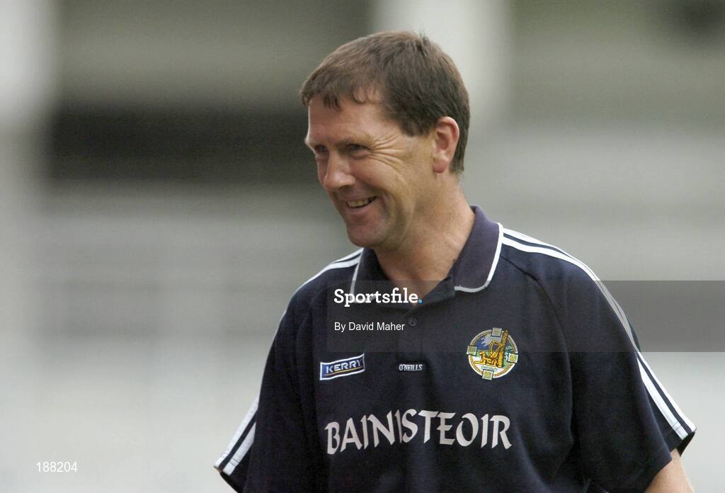 28 August 2005; Kerry Manager Jack O'Connor celebrates at the end of the game. Bank of Ireland All-Ireland Senior Football Championship Semi-Final, Kerry v Cork, Croke Park, Dublin. Picture credit; David Maher / SPORTSFILE