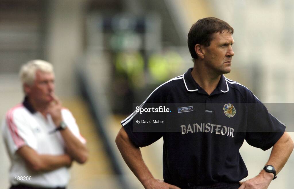 28 August 2005; Kerry manager Jack O'Connor, right, and Cork manager Billy Morgan during the game. Bank of Ireland All-Ireland Senior Football Championship Semi-Final, Kerry v Cork, Croke Park, Dublin. Picture credit; David Maher / SPORTSFILE