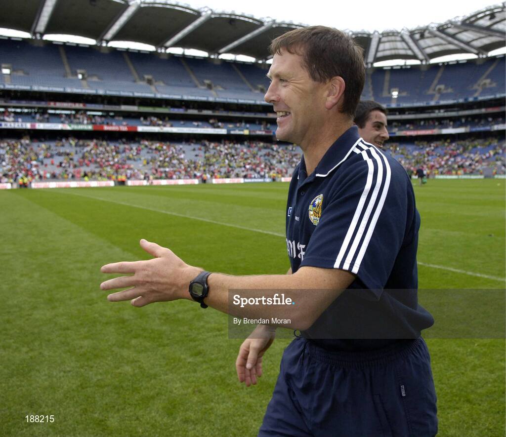 28 August 2005; Kerry manager Jack O'Connor at the final whistle. Bank of Ireland All-Ireland Senior Football Championship Semi-Final, Kerry v Cork, Croke Park, Dublin. Picture credit; Brendan Moran / SPORTSFILE