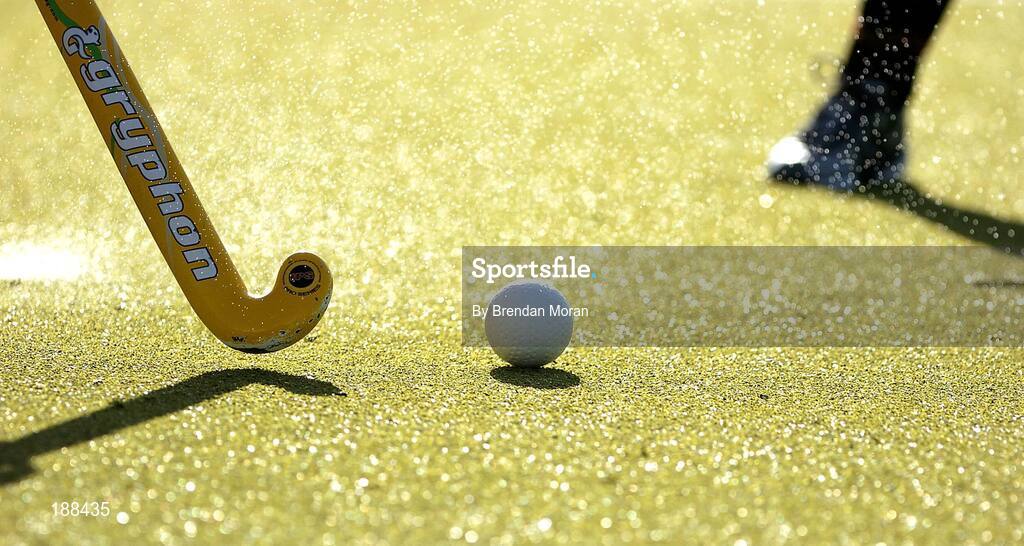 20 August 2005; A general view of a hockey stick and ball. 7th Women's European Nations Hockey Championship Final, Germany v Netherlands, Belfield, UCD, Dublin. Picture credit; Brendan Moran / SPORTSFILE