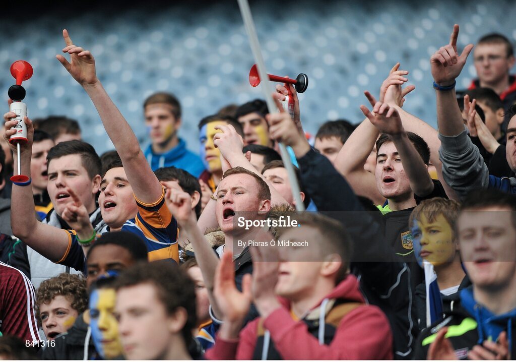 8 March 2014; Marist Athlone supporters before the game. Leinster Colleges Senior Football Championship Final, Coláiste Eoin v Marist Athlone. Croke Park, Dublin. Picture credit: Piaras Ó Mídheach / SPORTSFILE
