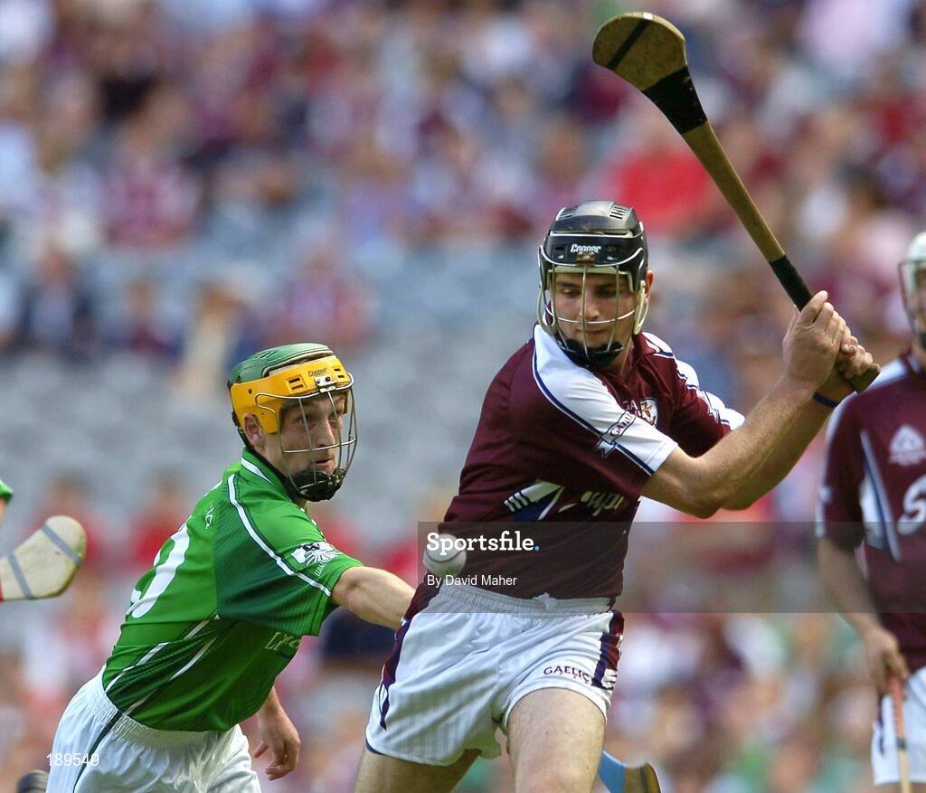 11 September 2005; Keith Kilkenny, Galway, in action against Don Hanley, Limerick. ESB All-Ireland Minor Hurling Championship Final, Galway v Limerick, Croke Park, Dublin. Picture credit; David Maher / SPORTSFILE