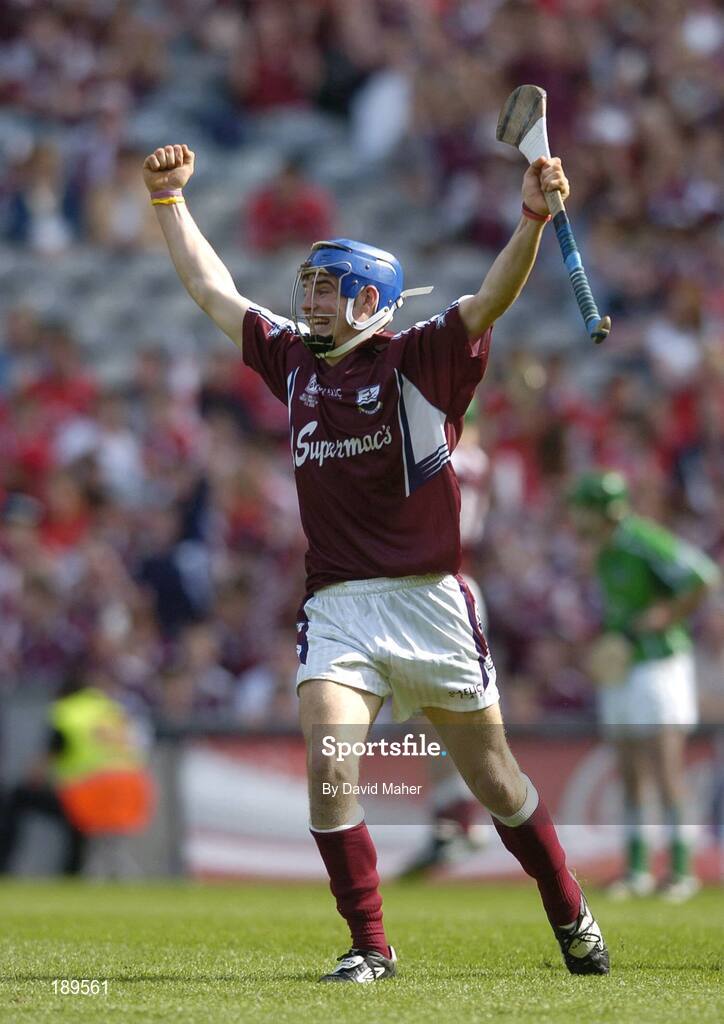 11 September 2005; Conor Kavanagh, Galway, celebrates at the end of the game. ESB All-Ireland Minor Hurling Championship Final, Galway v Limerick, Croke Park, Dublin. Picture credit; David Maher / SPORTSFILE