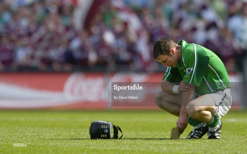 11 September 2005; A dejected Liam Hurley, Limerick, at the end of the game. ESB All-Ireland Minor Hurling Championship Final, Galway v Limerick, Croke Park, Dublin. Picture credit; David Maher / SPORTSFILE
