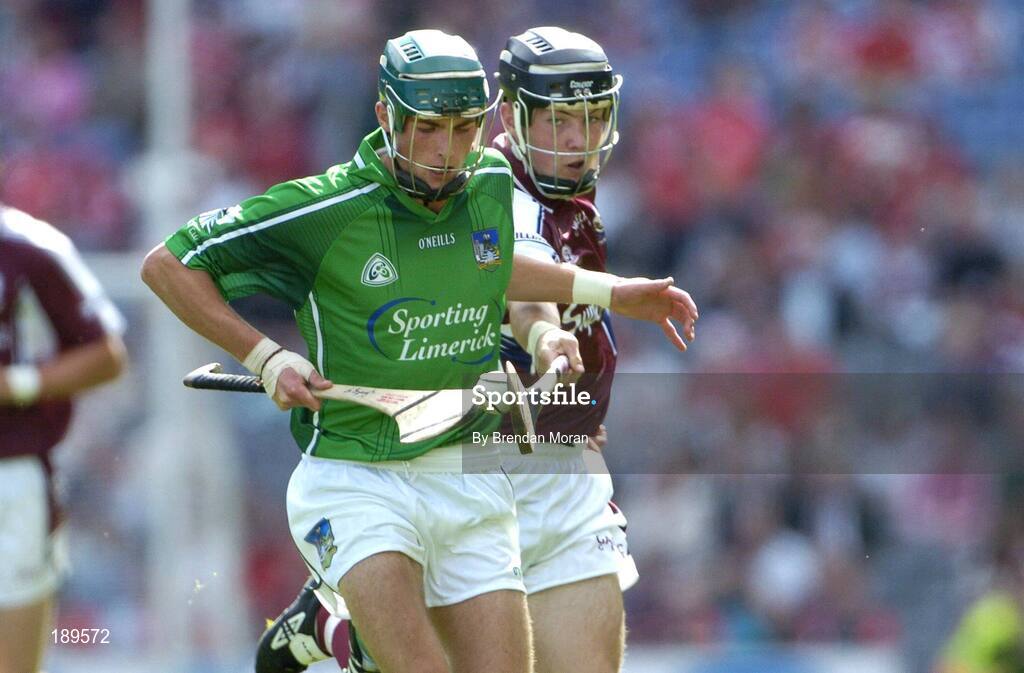 11 September 2005; Gavin O'Mahony, Limerick, in action against Sean Glynn, Galway. ESB All-Ireland Minor Hurling Championship Final, Galway v Limerick, Croke Park, Dublin. Picture credit; Brendan Moran / SPORTSFILE